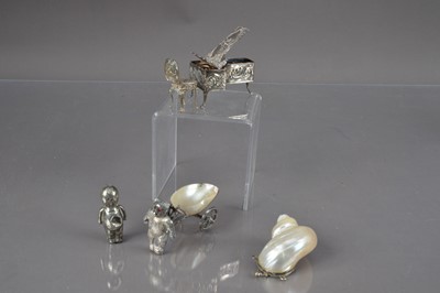 Lot 232 - A novelty silver model miniature grand piano and chair
