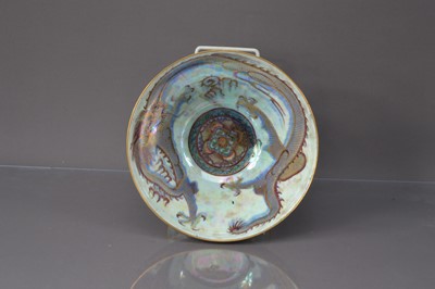 Lot 343 - An Art Deco period Wedgwood pottery lustre ware dragon bowl
