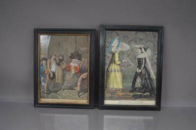 Lot 427 - Two hand coloured Mezzotint prints