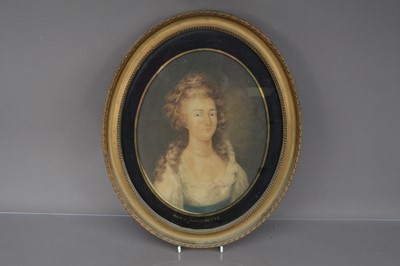 Lot 450 - A framed late 19th or early 20th century oval print
