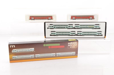 Lot 4 - Marklin Mini Club Z Gauge German Bi-Level Coaches