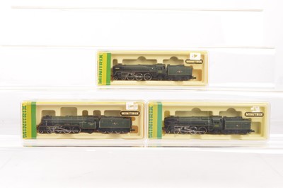 Lot 8 - Minitrix N Gauge BR Steam Locomotives with Tenders