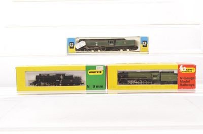 Lot 11 - Minitrix and Graham Farish N Gauge BR Steam Locomotives with Tenders