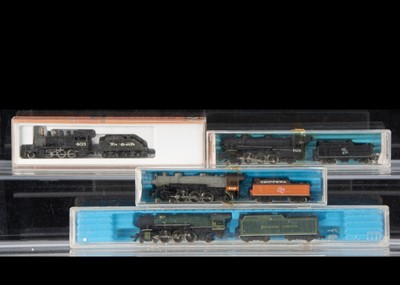Lot 46 - Rivarossi and Arnold N Gauge American Steam Locomotives with Tenders