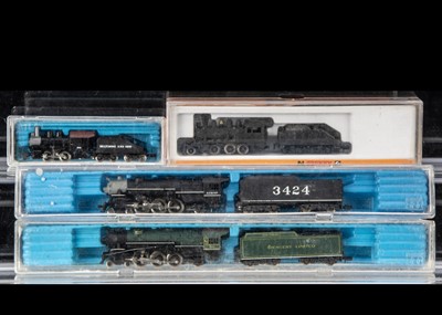 Lot 48 - Rivarossi and Arnold N Gauge American Steam Locomotives with Tenders