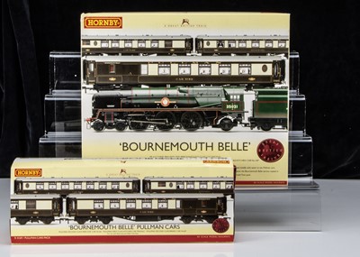 Lot 74 - Hornby China OO Gauge Bournemouth Belle Train Pack with Incorrect Locomotive and Additional Coach Pack