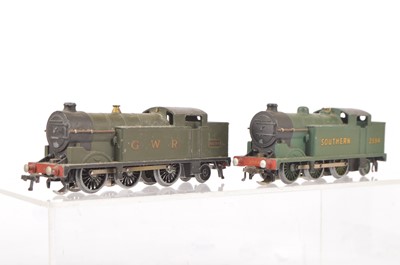 Lot 279 - Hornby-Dublo 00 Gauge  3-Rail SR and GWR green 0-6-2T Locomotives (2)