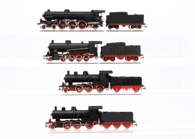 Lot 592 - Rivarossi HO Gauge Unboxed Italian Steam Locomotives with Tenders (4)