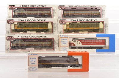 Lot 761 - Proto 1000 and E-R Models American HO Gauge Diesel Locomotives