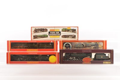 Lot 55 - Hornby BR green  Steam Locomotives and tenders 00 gauge in original boxes (5)