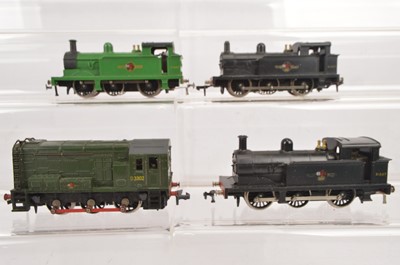 Lot 239 - Three Hornby-Dublo 00 Gauge 2-Rail BR 0-6-0 Tank Engines and an 0-6-0 Diesel Shunter (4)
