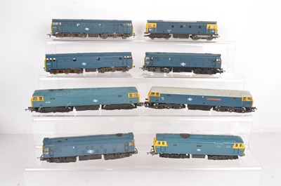 Lot 282 - Hornby Lima Airfix 00 gauge Diesel locomotives all in BR blue livery (8)