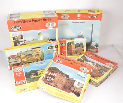 Lot 401 - Unbuilt plastic building kits by Kibri Volmer Heljan Faller H0 gauge in original boxes (14)