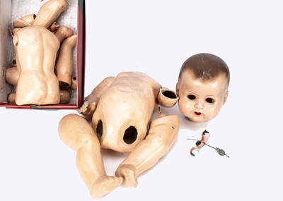 Lot 100 - A quantity of doll parts for restoration