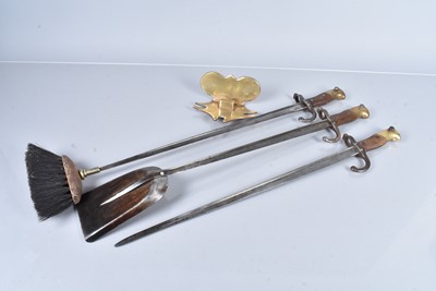 Lot 576 - A set of Converted Lebel bayonet fire furniture