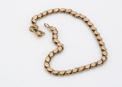 Lot 56 - A yellow metal continental bracelet