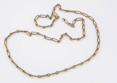 Lot 95 - A 9ct gold fancy linked necklace