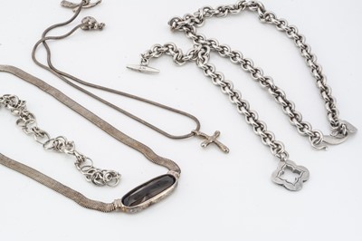 Lot 123 - A collection of contemporary silver jewellery
