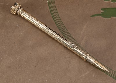 Lot 241 - A Victorian retractable dip pen and pencil