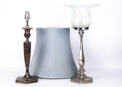 Lot 268 - A 1920s silver filled table lamp base