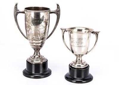 Lot 292 - Two mid 20th century silver presentation trophy cups