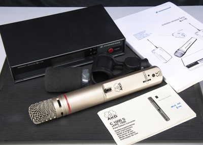 Lot 621 - AKG Condenser Microphone / Sennheiser EW 100 plus