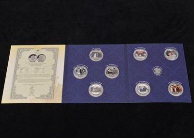 Lot 22 - A 2017 Gibraltar, London Mint issued Platinum wedding Anniversary Photographic coin collection