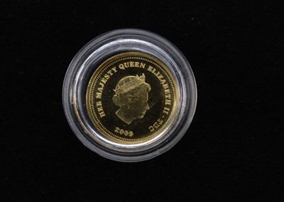 Lot 42 - A Tristan Da Cunha Gold Half Crown
