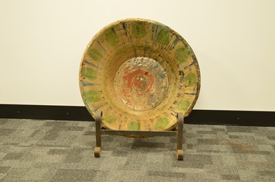 Lot 361 - A Mediterranean large terracotta glazed bowl