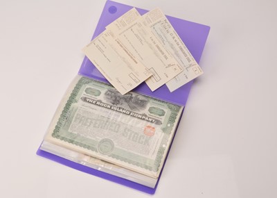 Lot 138 - A collection of share certificates and banknotes