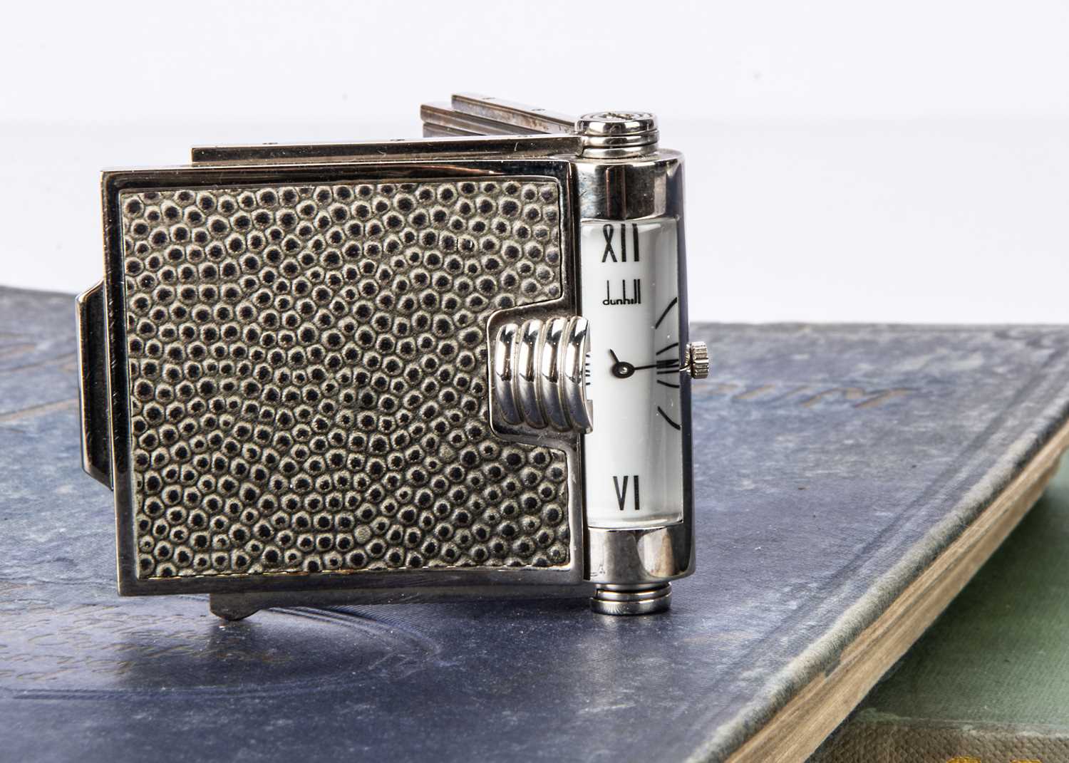 Lot 4 - A modern Dunhill quartz travel clock