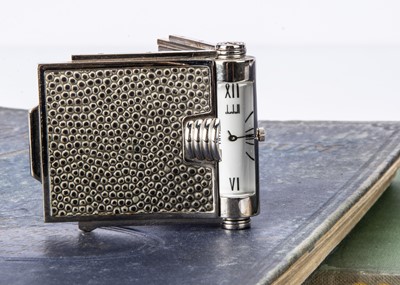 Lot 4 - A modern Dunhill quartz travel clock