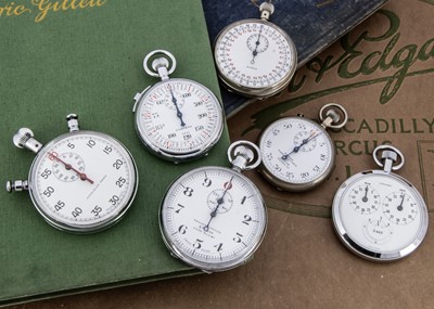 Lot 11 - Six second half 20th century stopwatches