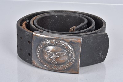 Lot 696 - A Luftwaffe leather belt and buckle
