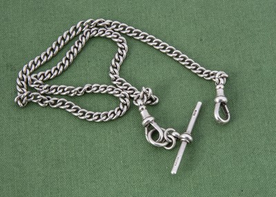 Lot 34 - A late Victorian silver watch chain