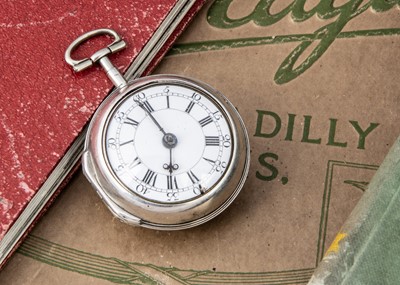 Lot 62 - A George III silver silver pair cased pocket watch by Charles Huntley of London