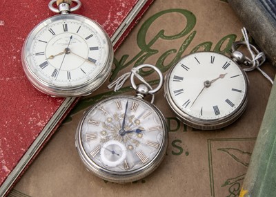 Lot 65 - Three Victorian silver open faced pocket watches