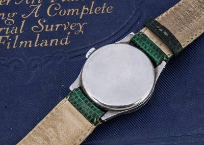 Lot 89 - A circa 1930's Omega manual wind stainless steel wristwatch