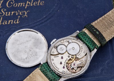 Lot 89 - A circa 1930's Omega manual wind stainless steel wristwatch