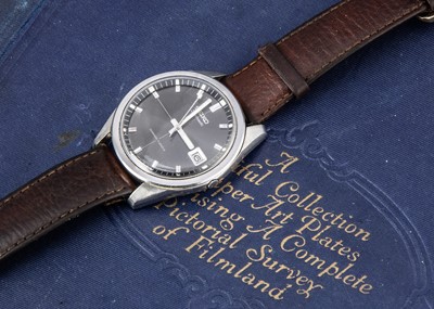 Lot 178 - A c1980s Seiko Sportsmatic stainless steel wristwatch