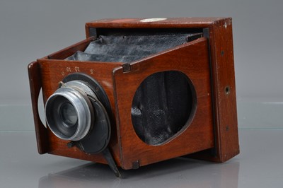 Lot 32 - A J F Shew Eclipse Apparatus Strut Mahogany Quarter Plate Camera