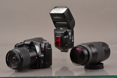 Lot 75 - A Sony Alpha a100 DSLR Camera