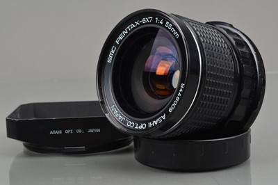 Lot 295 - An Asahi Pentax SMC 6x7 55mm f/4 Lens
