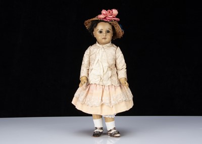 Lot 296 - A rare brown pressed bisque Jules Steiner figure A bebe No.9