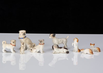 Lot 332 - Dolls’ house bisque pets