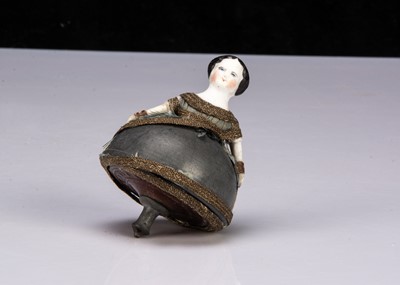 Lot 408 - A French bisque headed Toupie spinning top circa 1900