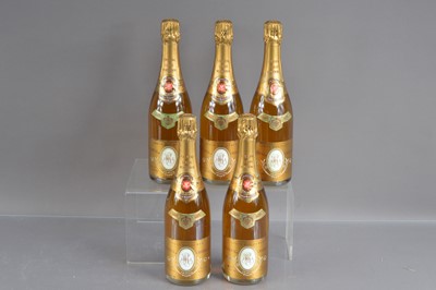 Lot 92 - Five bottles of Louis Roederer Cristal Champagne 1983