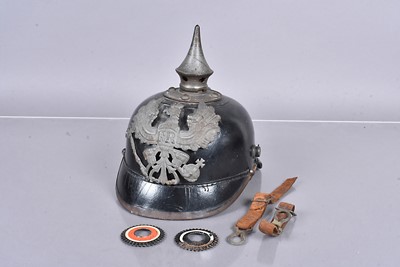 Lot 700 - A WWI German Prussian NCO m1915 Pickelhaube