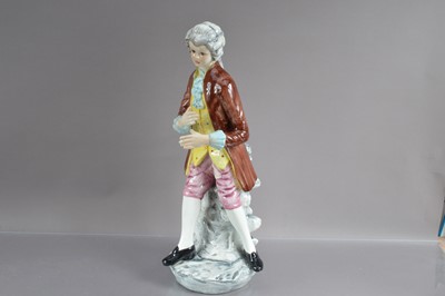 Lot 392 - A large mid-20th century 'Young Mozart' pottery figural lamp base