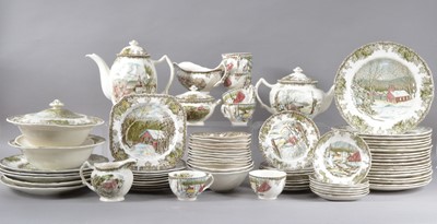 Lot 59 - A large collection of Johnsons Bros. Friendly Village pattern dinner, coffee and tea wares